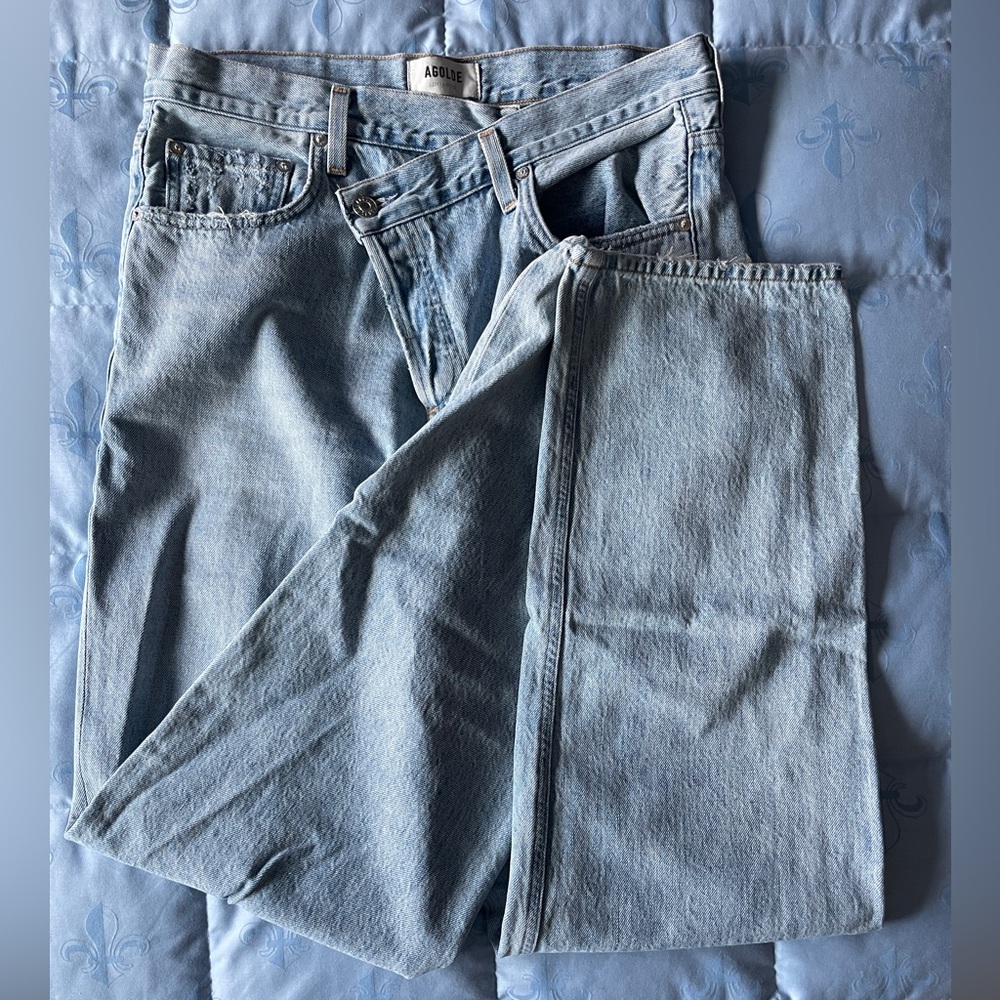Agolde Women's Relaxed Jeans in Light Blue